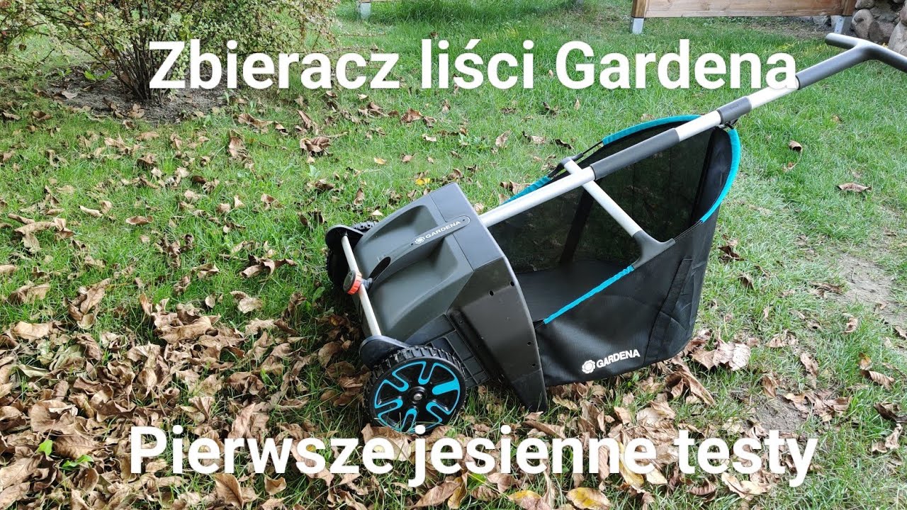 Zbieracz liści Gardena. Pierwsze jesienne testy.