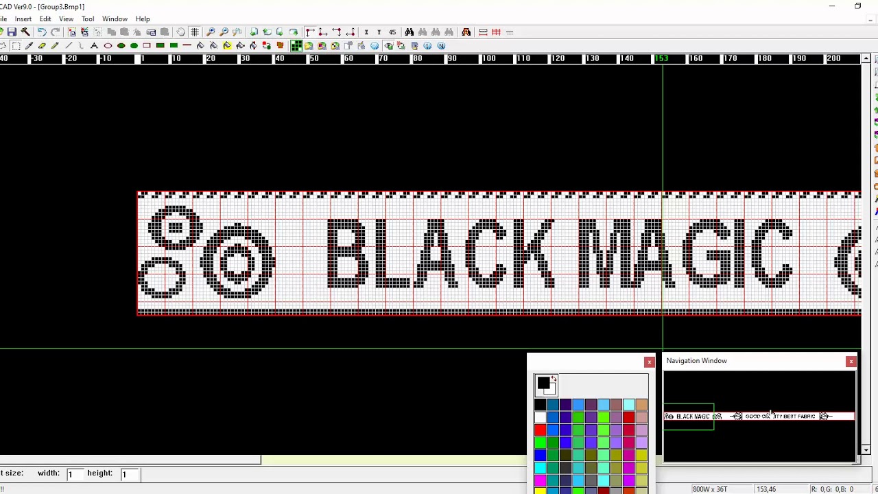 72 hook salvage jacquard design creation tutorial by JSCAD Technologies Pakistan