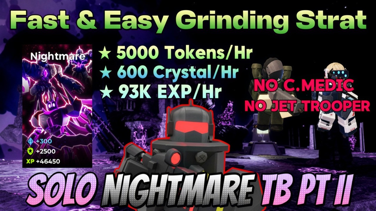 TDX x TB PT II Easy Solo Nightmare Grinding Strat (No Jet Trooper and no C.Medic)