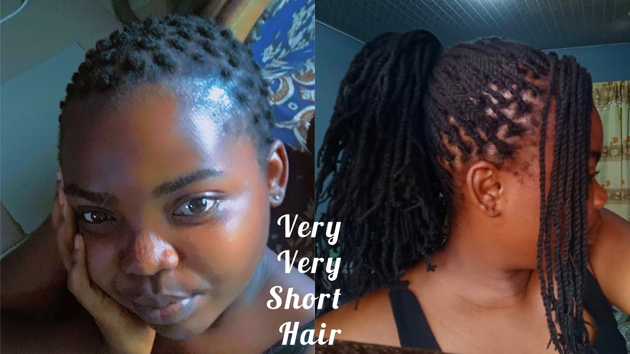 Braiding  very very short hair/ How I braid my 1 inch hair/the whole process