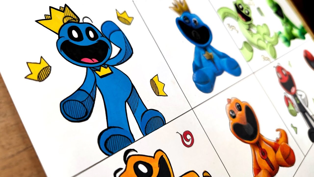 Drawing Monsters Rainbow Friends X Smiling Critters ( Poppy Playtime Chapter 4 )
