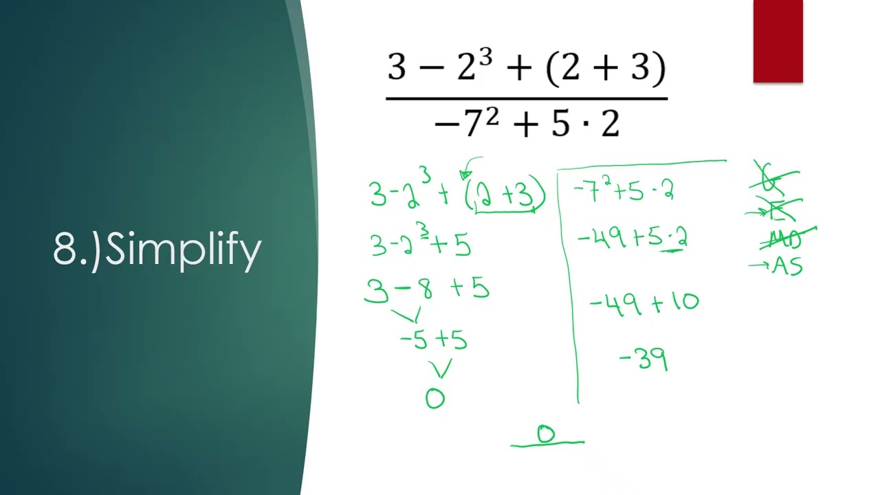 How to Not Make the Most Frequent Order of Operations, Absolute Value, and Evaluation mistakes