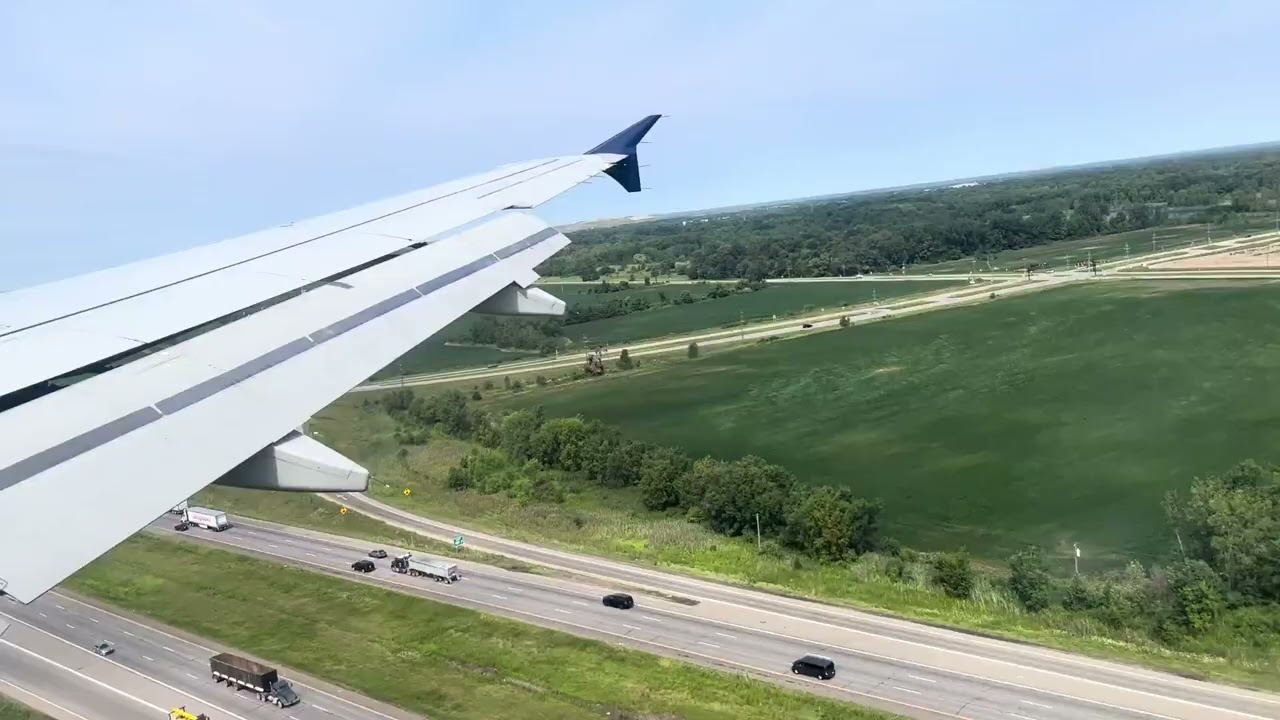 Delta Air Lines flight DL2619 landing at Detroit Metropolitan Wayne County Airport (DTW) / MSP-DTW