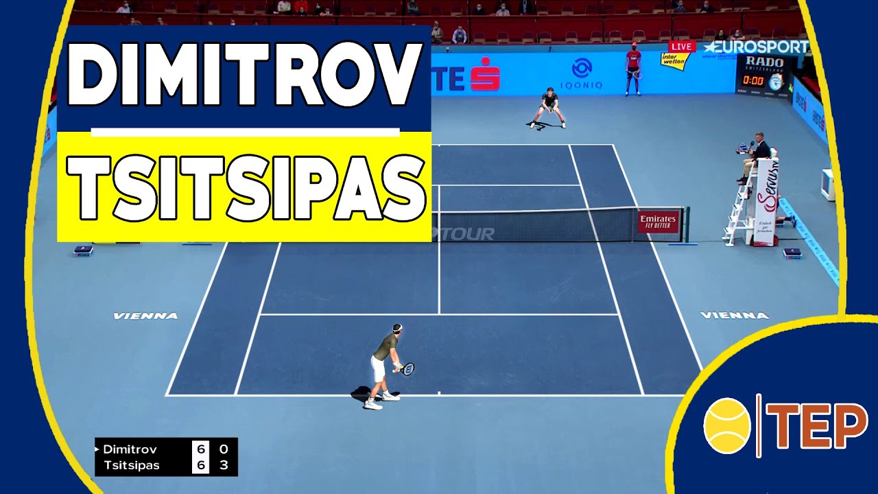 Tennis Elbow 2020 - EPIC SET! DIMITROV vs TSITSIPAS 🎾 (Vienna 2020)