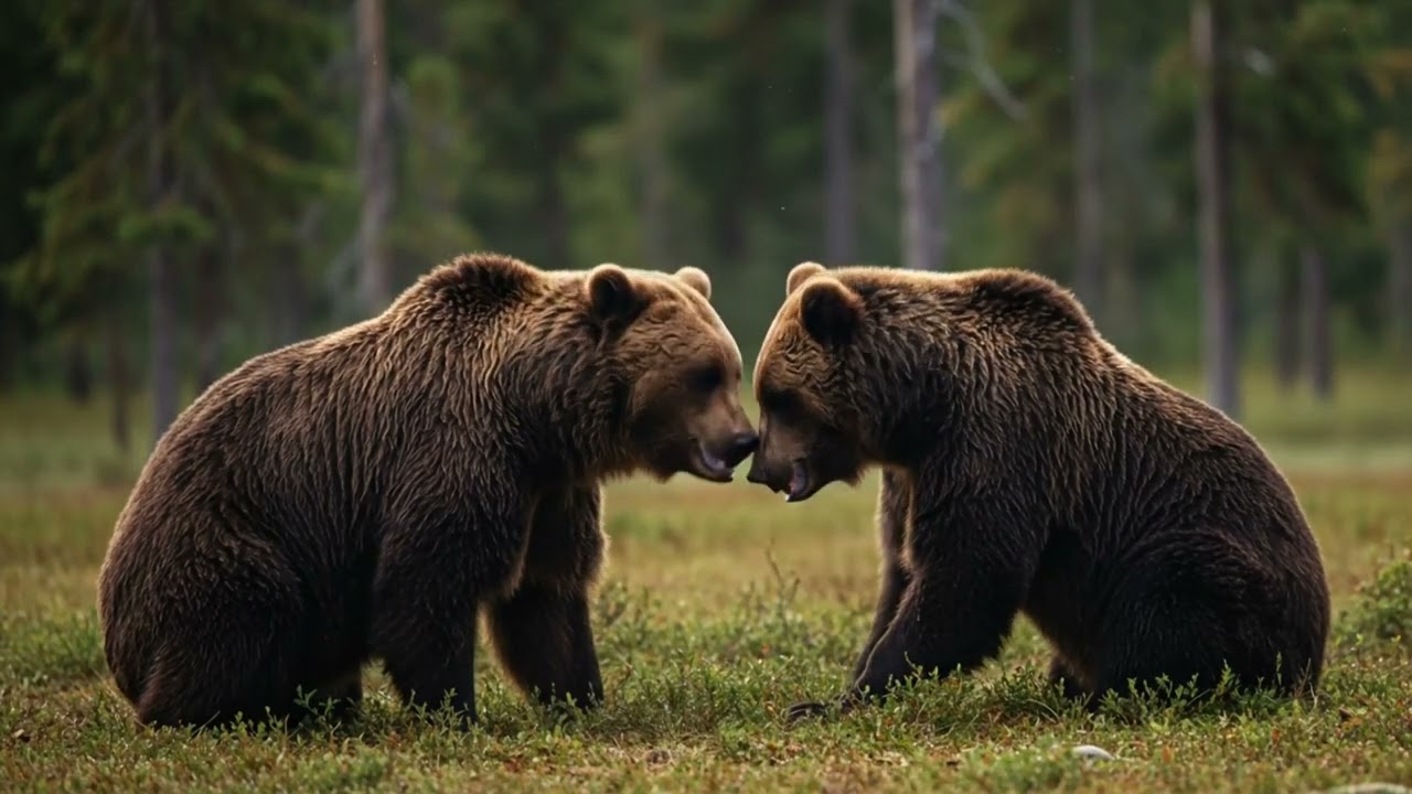 Brother Bears Bonding in the Wild #bear #wildlife #nature #animalkingdom
