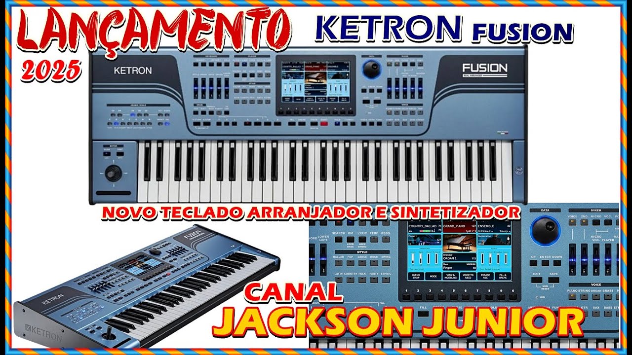 TECLADO KETRON FUSION LANÇAMENTO 2025 - TECLADO ARRANJADOR E SINTETIZADOR..