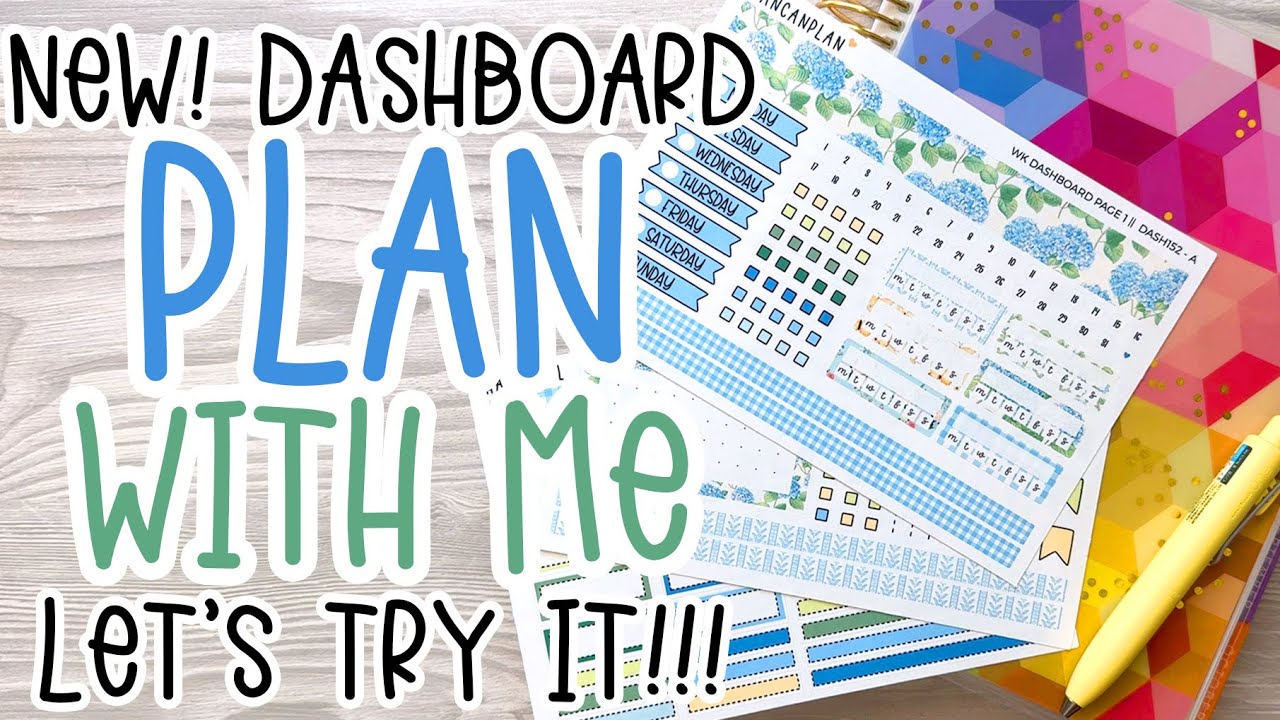 PLAN WITH ME in the NEW Dashboard Layout | Erin Condren | HanCanPlan Stickers