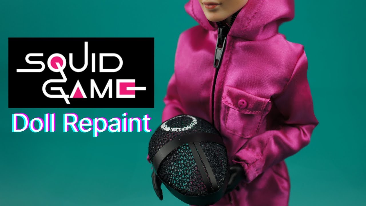 Squid Game Pink Soldier Inspired OOAK Custom BTS Doll Makeover Transformation