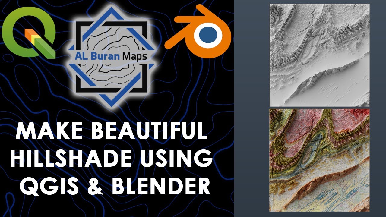 QGIS and Blender Hillshade TUTORIAL - Create Beautiful Hillshade ART