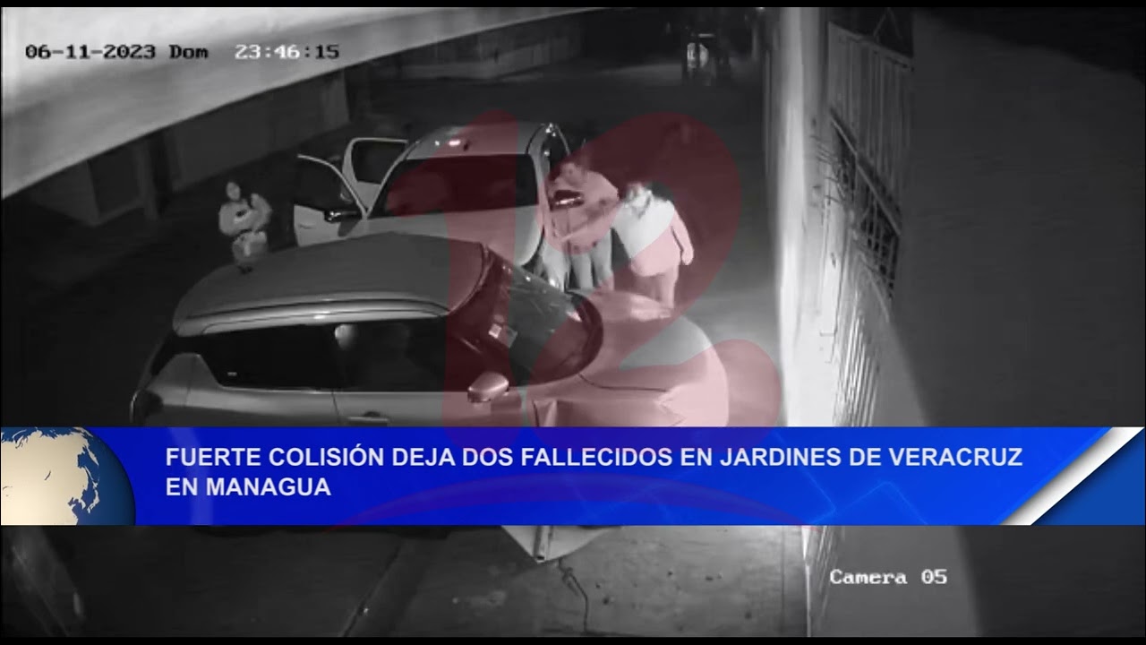 #Noticias12Nicaragua Fuerte colisi&oacute;n deja dos fallecidos en Jardines de Veracruz en Managua