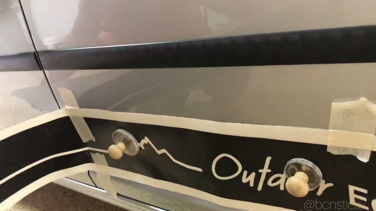 Instalación las franjas de vinilos VW T4 T5 Caddy laterales “Outdoor edition” @bcnstick