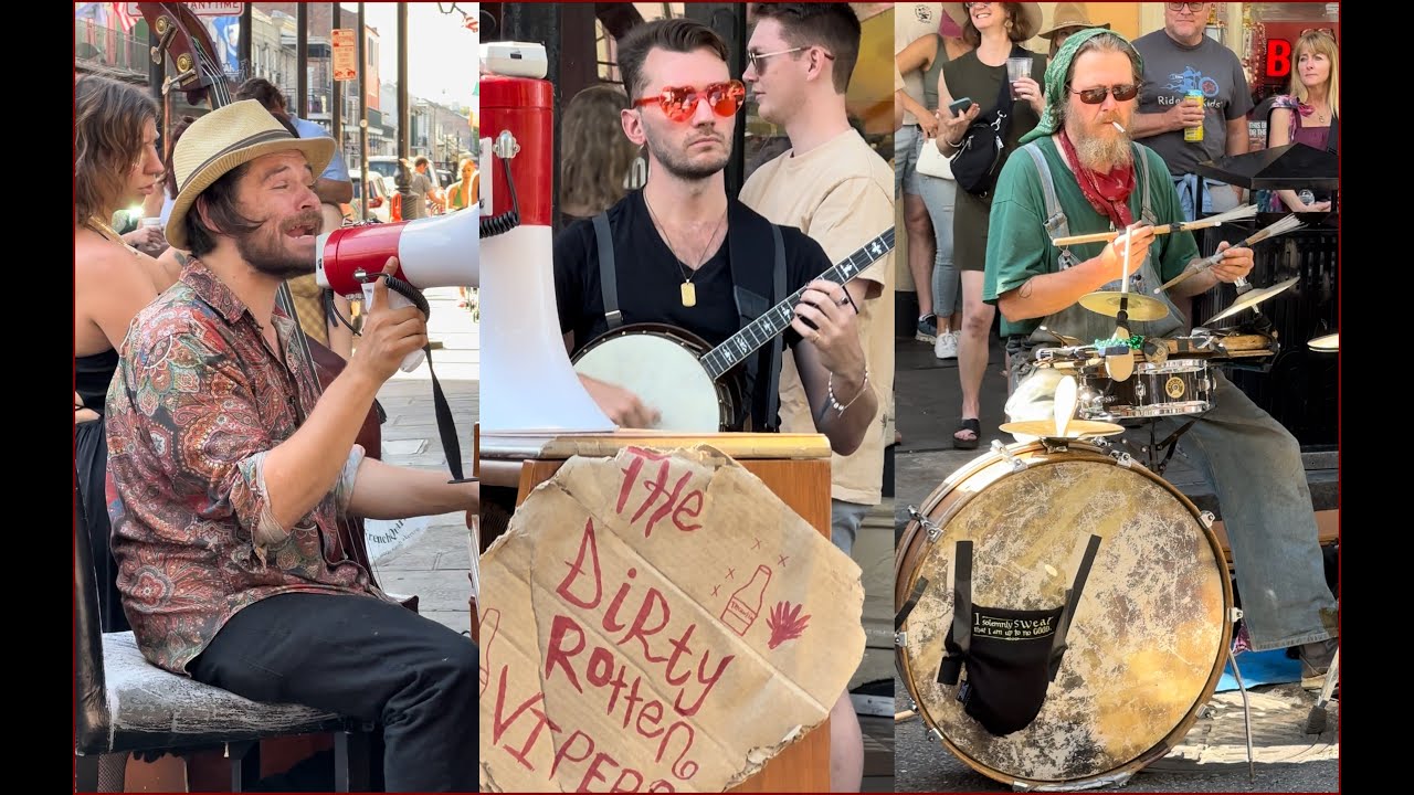 THE DIRTY ROTTEN VIPERS – LIVE on Royal St New Orleans, 2024.04.15
