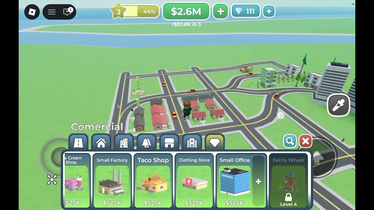 Day 1 of making a new map in mini city tycoon🌆🗺️🏙️