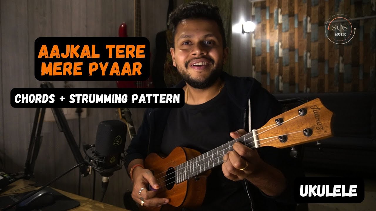 Aaj kal Tere Mere Pyaar Ke Charche | Ukulele Lesson | Easy Chords & Strumming | Hindi