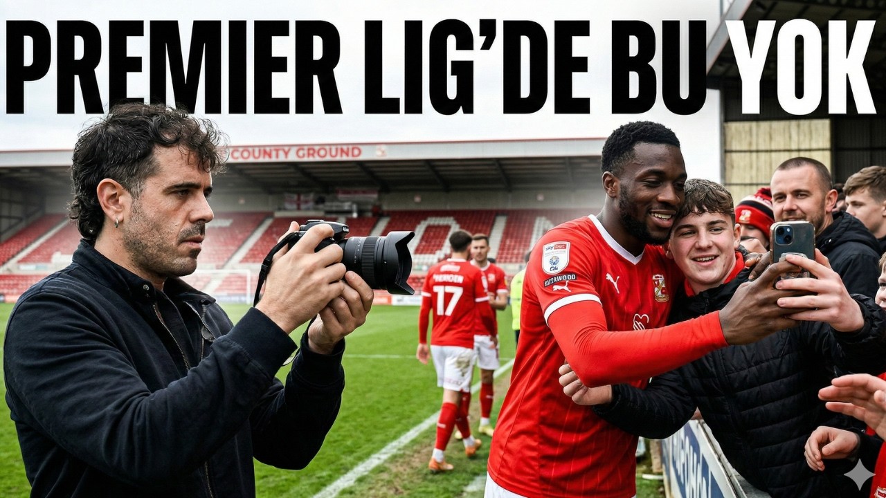 İngiltere Alt Liginde Maç Günü | Futbolcular-Taraftarlar İç İçe | Swindon Town