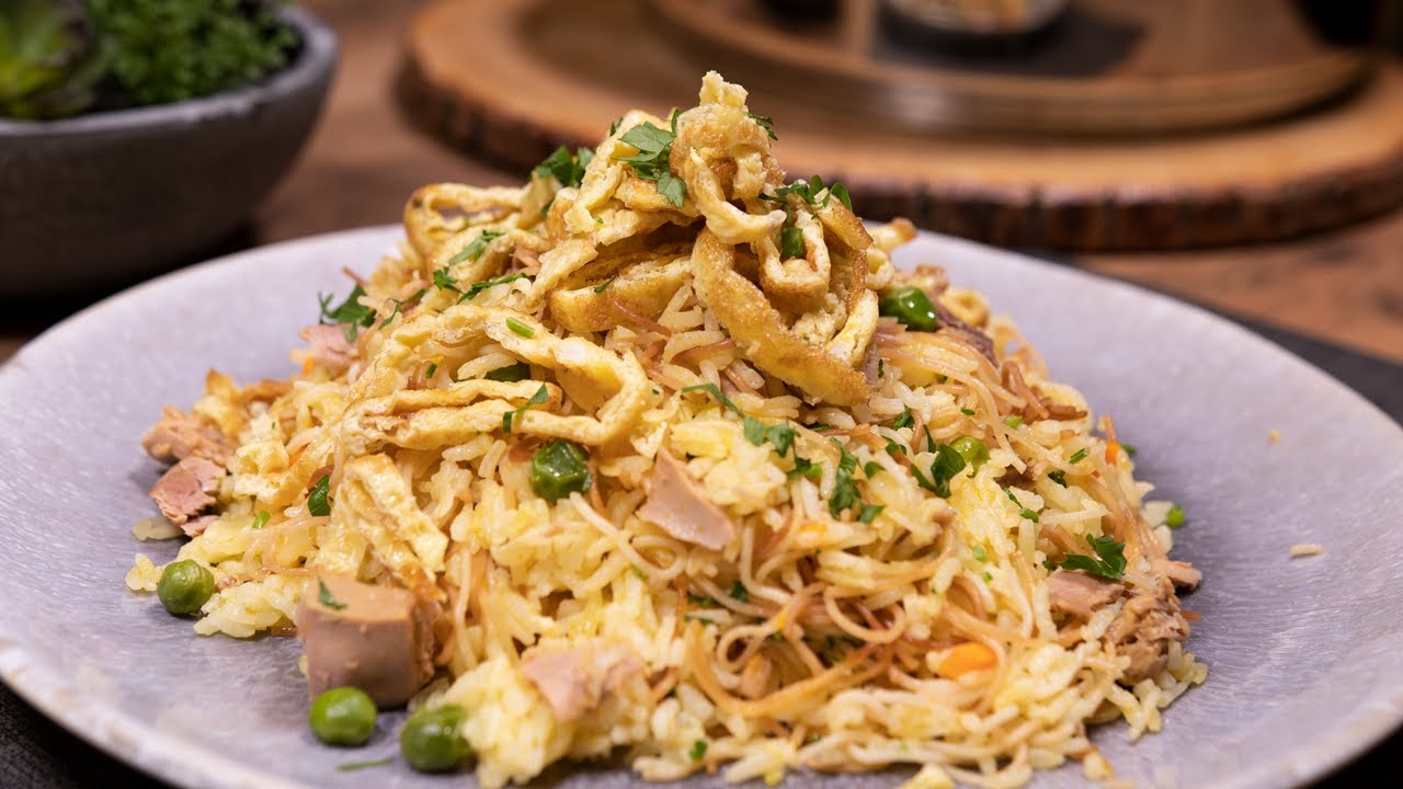 Receta rapidito arroz con atún y fideos | A cocinar.