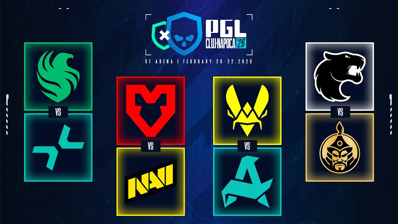 PGL Cluj-Napoca 2026 - Falcons vs PARIVISION | MOUZ vs NaVi | Vitality vs Aurora | FURIA vs MongolZ