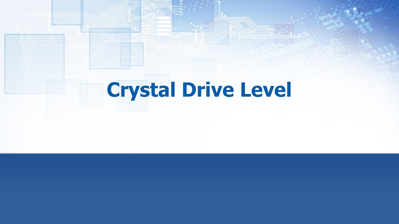 Crystal Drive Level - ECS Inc. International