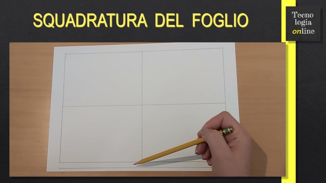La squadratura del foglio da disegno