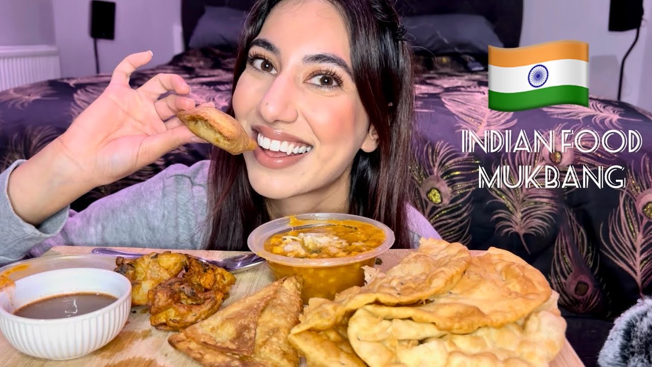 ASMR Indian Food Mukbang (Eating sounds) 🇮🇳