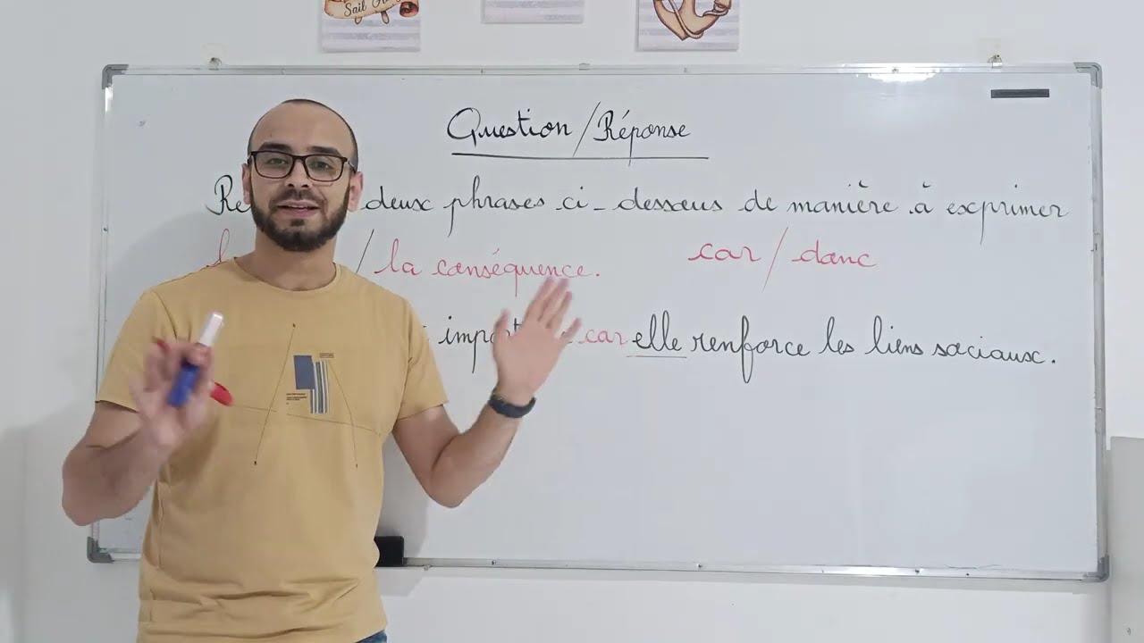 اربط الجملتين للتعبير عن la cause / la conséquence
