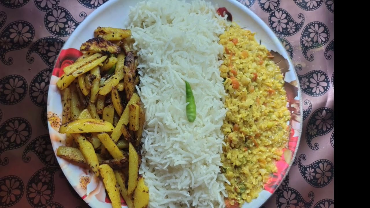 #Dal#Chawal#alo#Dal chawal alo fry recipe...🤤🥀
