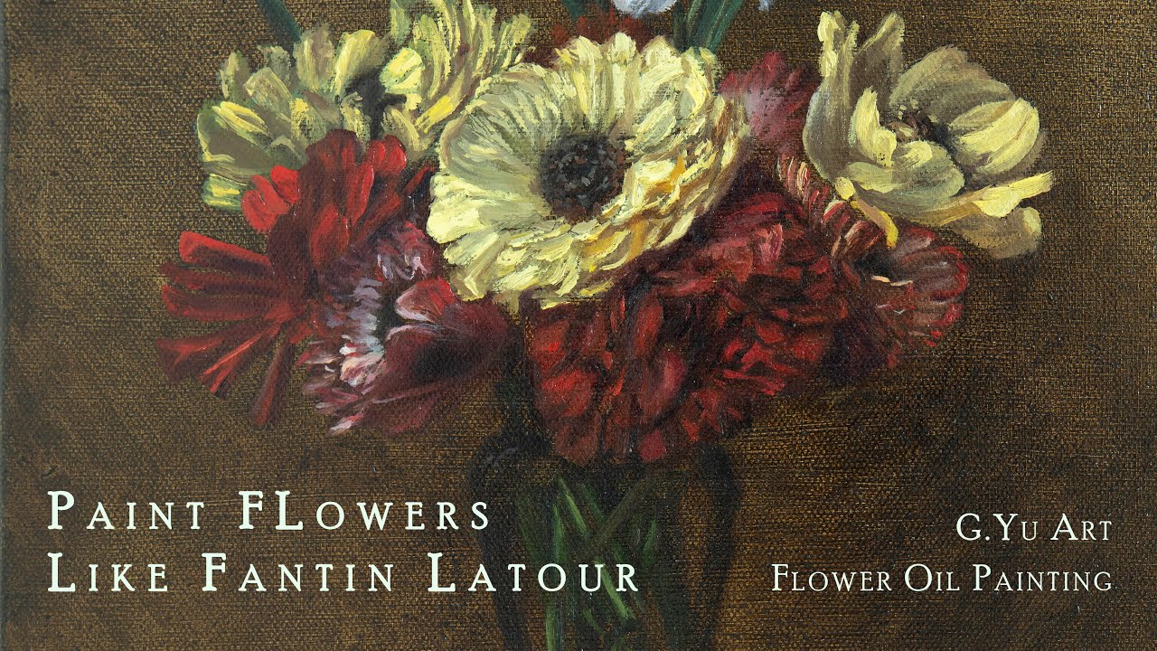 Paint Flowers like Henri Fantin Latour | Vase of Flowers | An Attempt, full length time lapse video