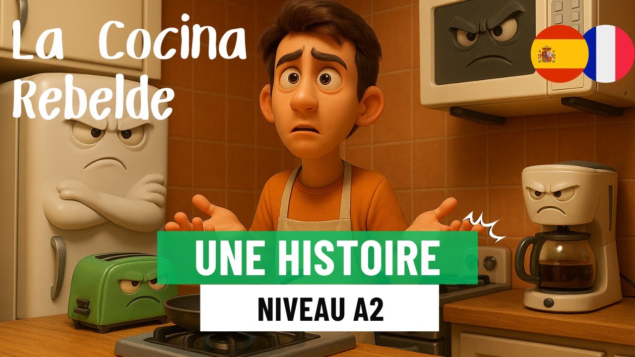 Apprends le vocabulaire de la cuisine en espagnol | Une histoire fun pour débutants (A2) + PDF