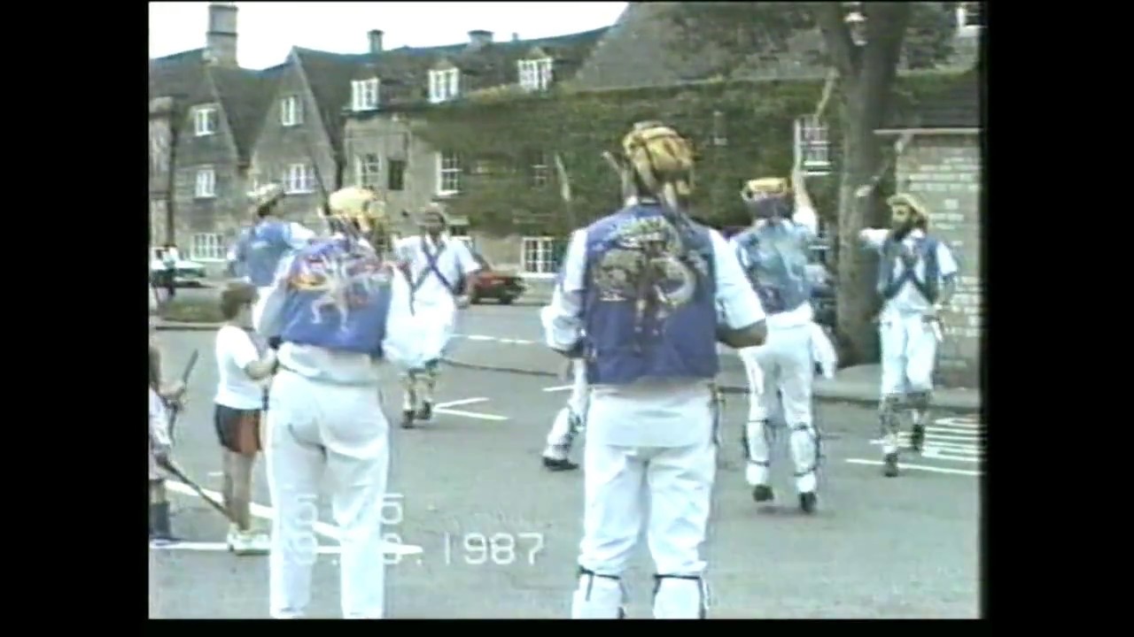 Thames Valley Morris Men in Northleach Aug 1987