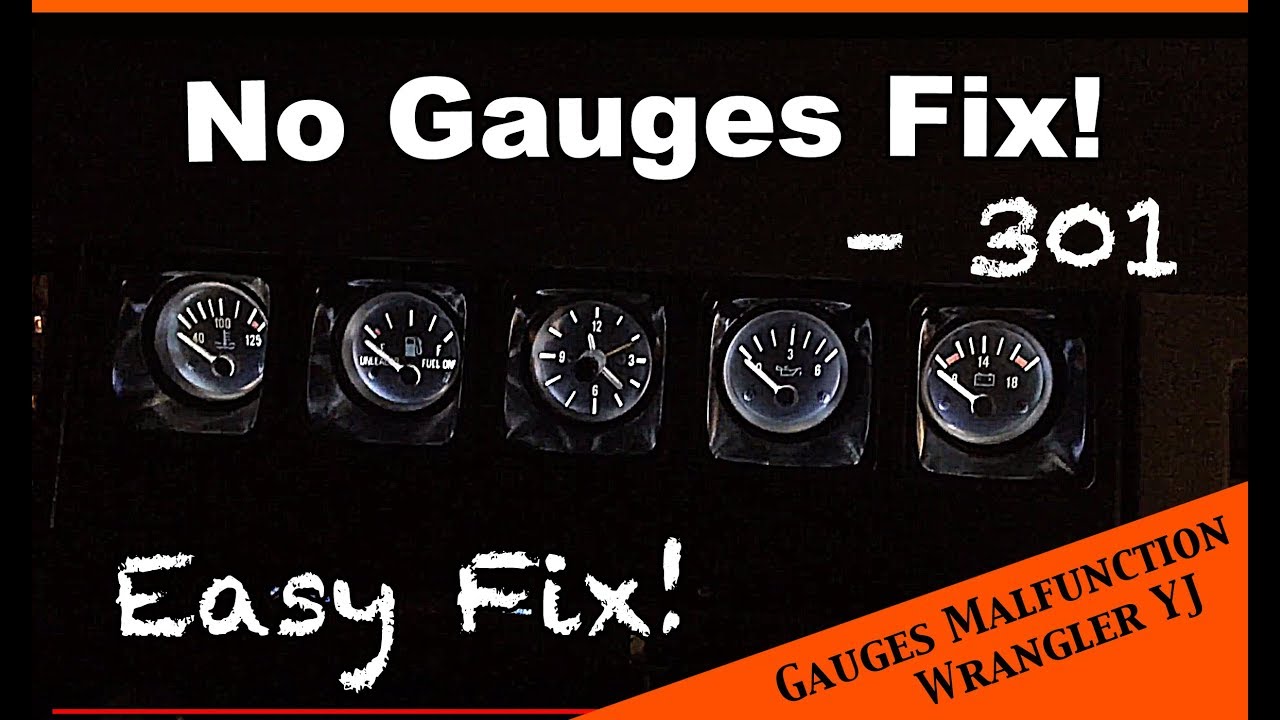 Simple fix to faulty or poorly working gauges - JEEP Wrangler YJ : Ep 20