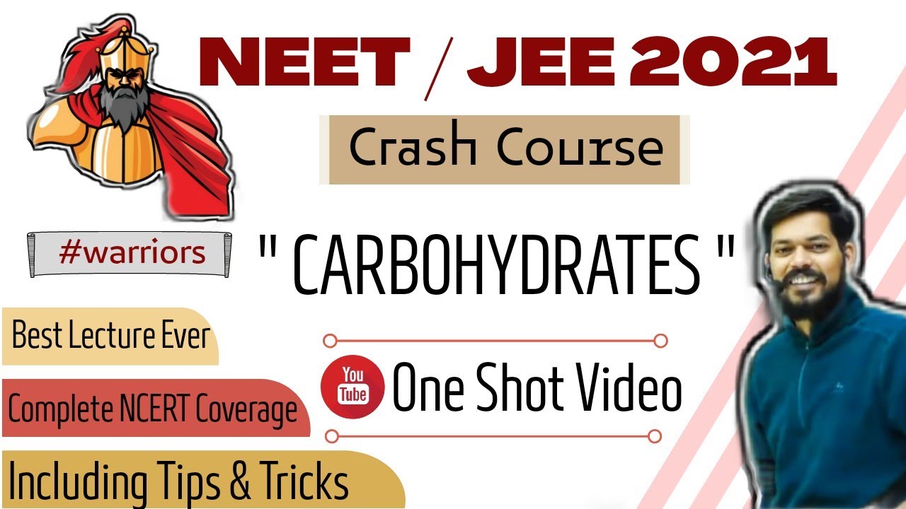crash course neet। jeemain। 2021।Carbohydrates।tricks