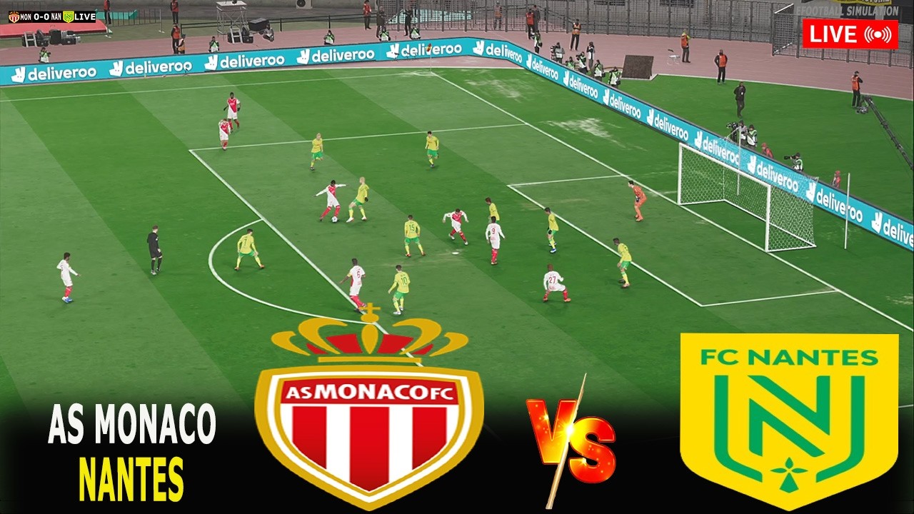🔴LIVE : AS Monaco vs Nantes | French Ligue 1 2025/26 | eFootball PES 21 Full Match Simulation