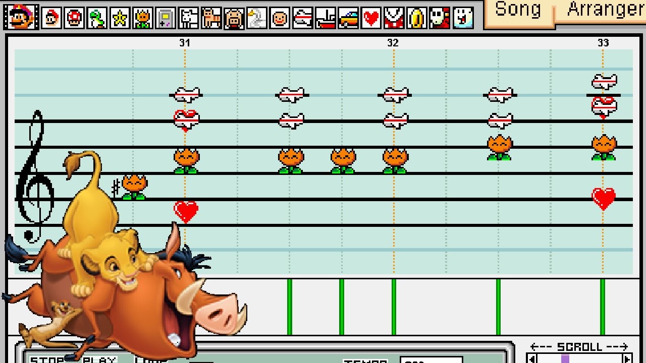 Hakuna Matata - The Lion King - Mario Paint