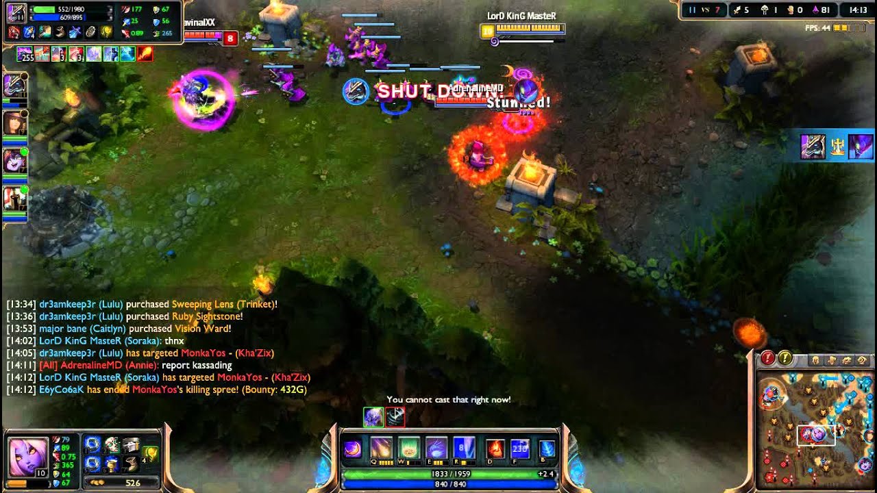 [RANKED] League of Legends - Ap Soraka mid lane vs Kassadin (Gold 2)