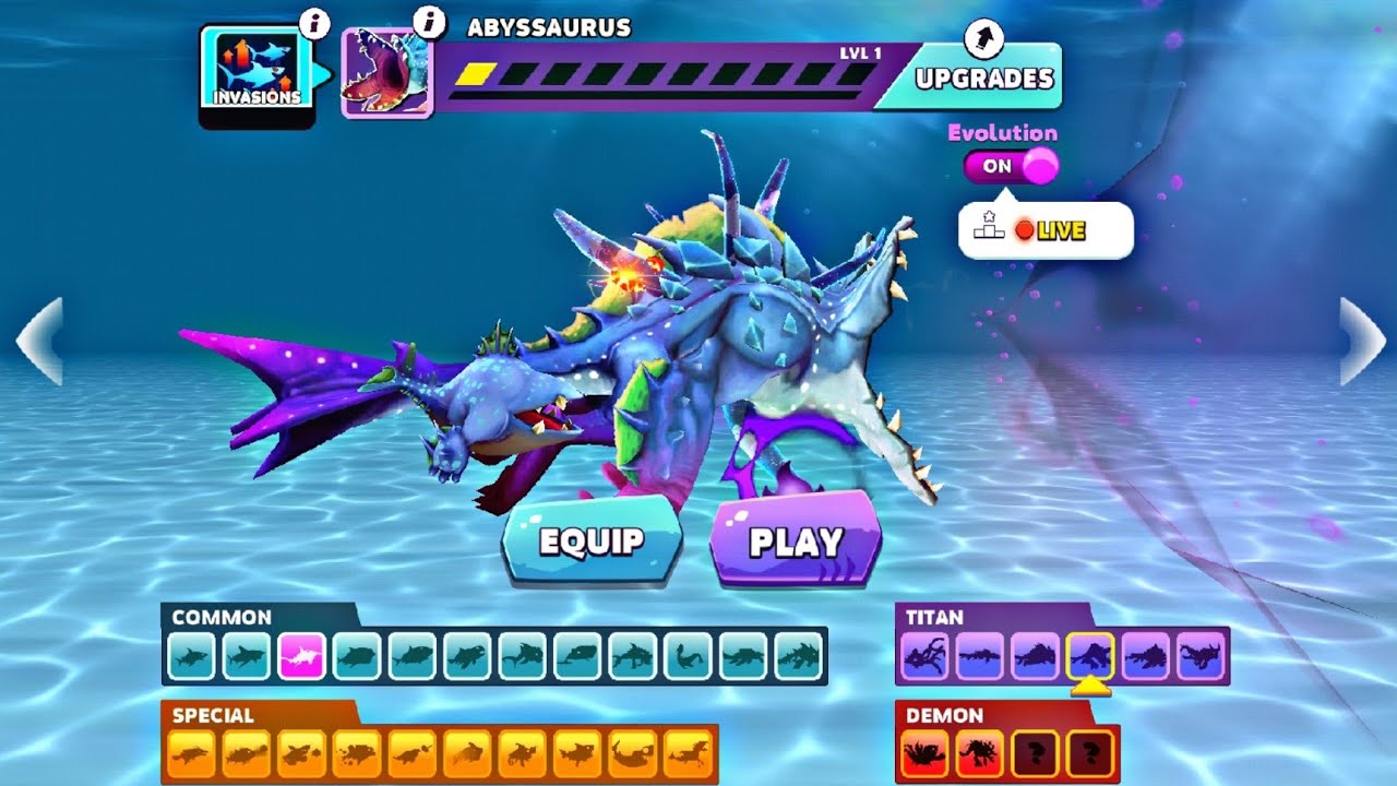 Hungry Shark Evolution Parasite | New Titan Parasite Abyssaurus | Hungry Shark All Shark Unlock