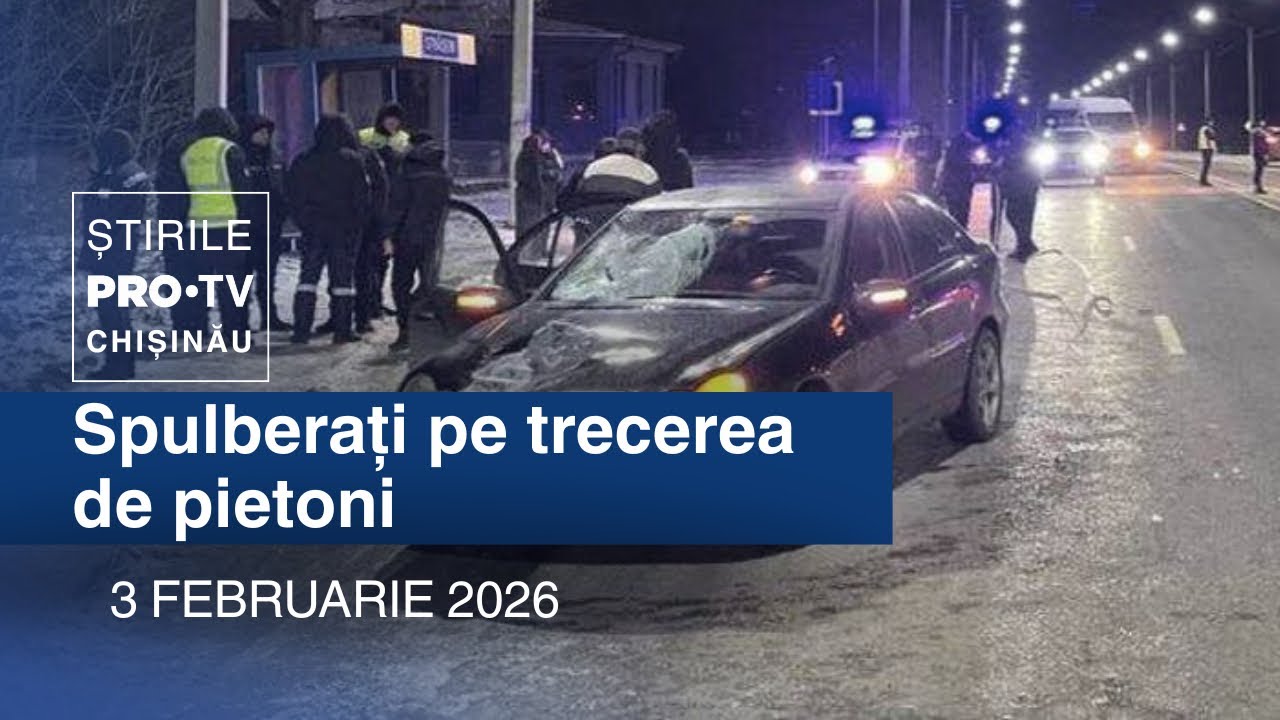 Știrile PRO TV (ORA 13:00) | SPULBERAȚI PE TRECEREA DE PIETONI | Moldova