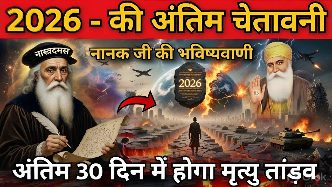 2026 की अंतिम चेतावनी ⚠️ नानक जी,और नास्त्रदमस् की भविष्यवाणी हुई सच | आने वाले 30 दिन बेहद खतरनाक!