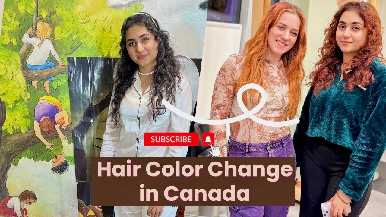 Professional Hair Color in Canada || Went from Black to Burnt Orange Color || Halifax, Nova Scotia