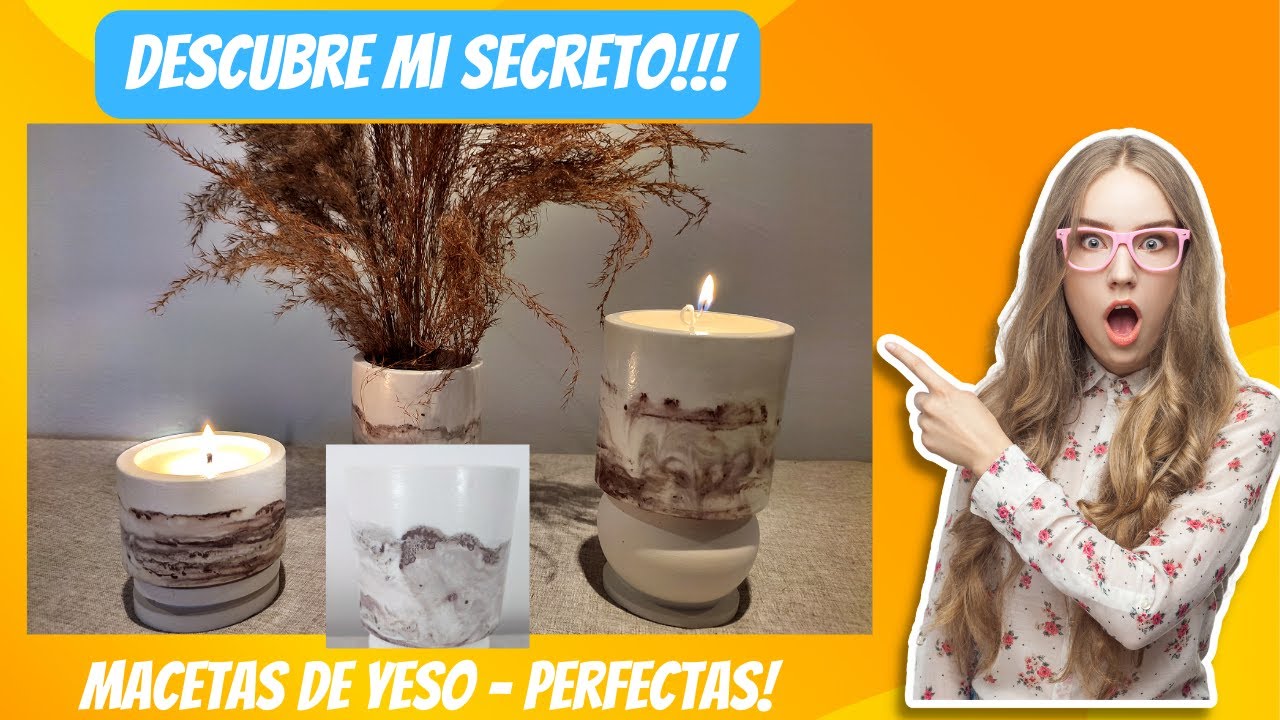 MACETAS DE YESO PERFECTAS HECHA EN CASA/ PARA VELAS ARTESANALES\parte 3 😍😍😍😍/CANDLE BUSINESS