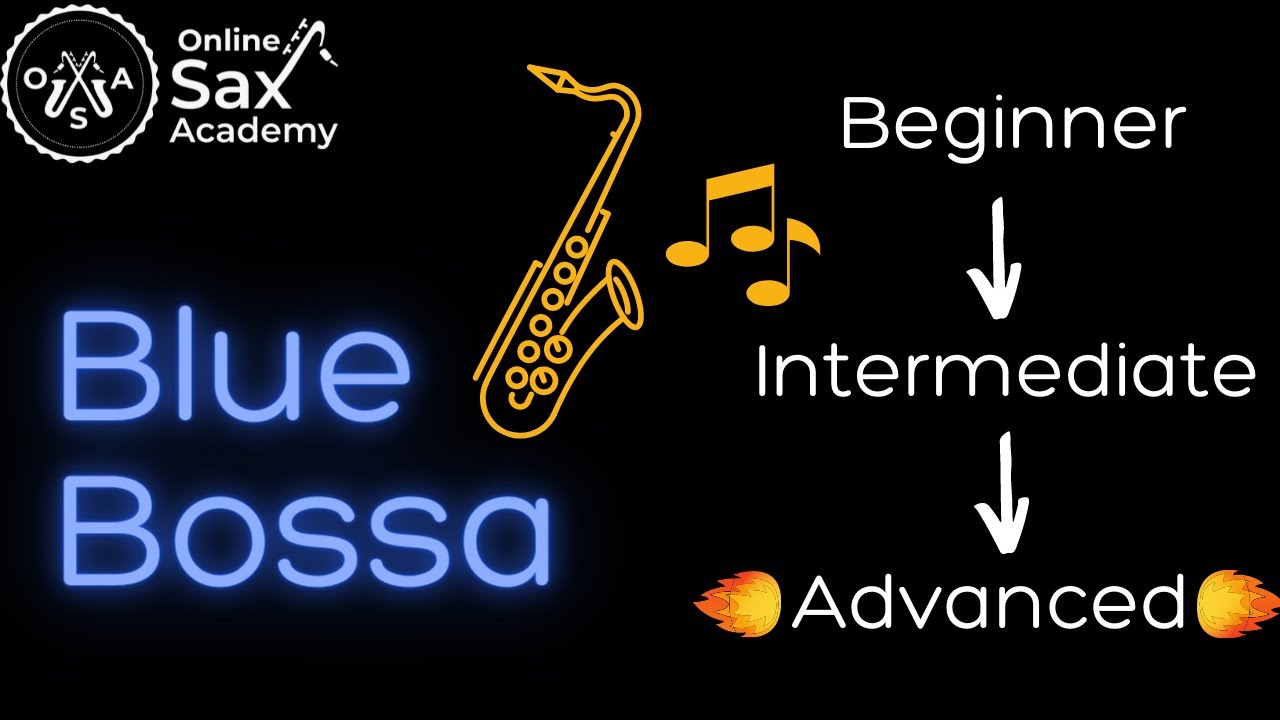 How to play 'Blue Bossa' on sax: 3 Levels Beginners, Intermediates and Advanced #43