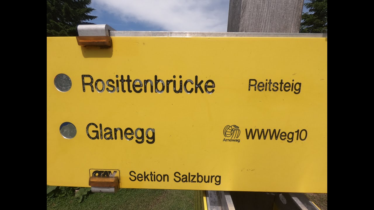 Europ Fernwanderweg E10 vom Gaisberg zum Schloss Hellbrunn bei Salzburg