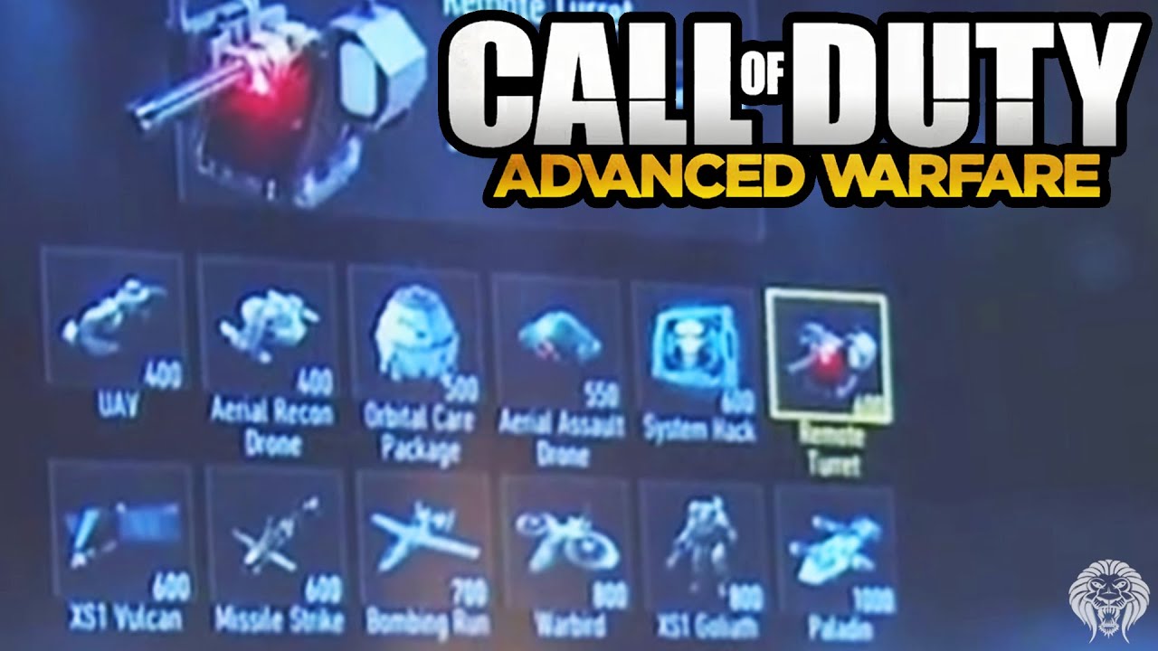 COD Advanced Warfare: SCORETREAK LIST! Full Scorestreak List & Customization (Call of Duty AW)