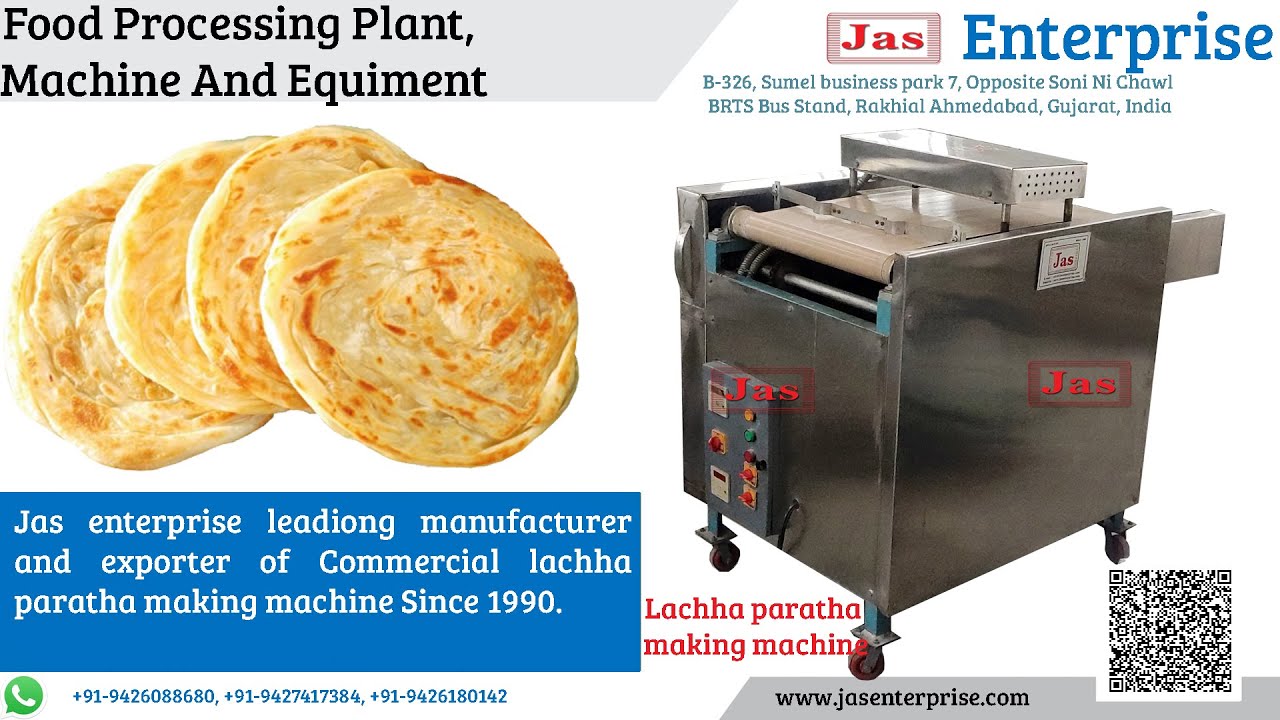 Commercial semi automatic lachha paratha making machine | +91-9426088680 | jasenterprise.com