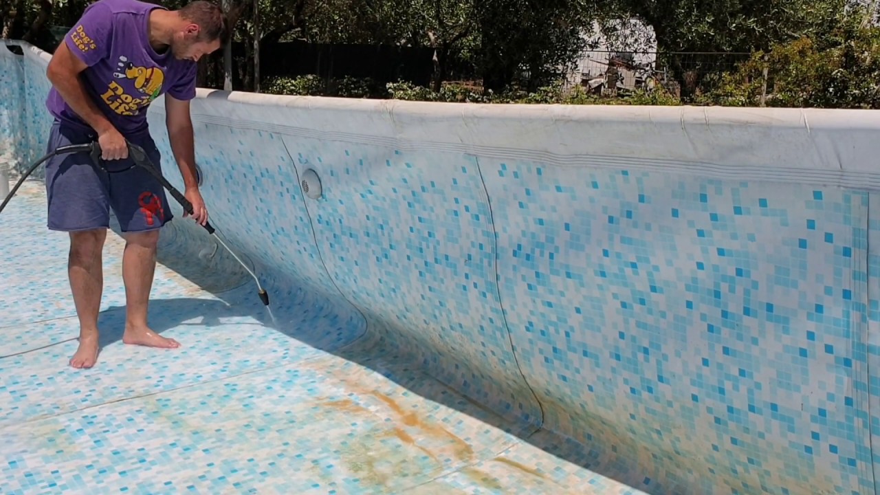 😱 Pulizia piscina fuori terra 😱