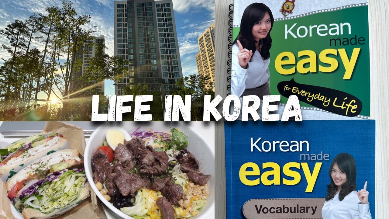LIFE IN KOREA 🇰🇷 Studying Korean + Trying Korean Salads & Sandwiches 🥗🥪 샐러디아