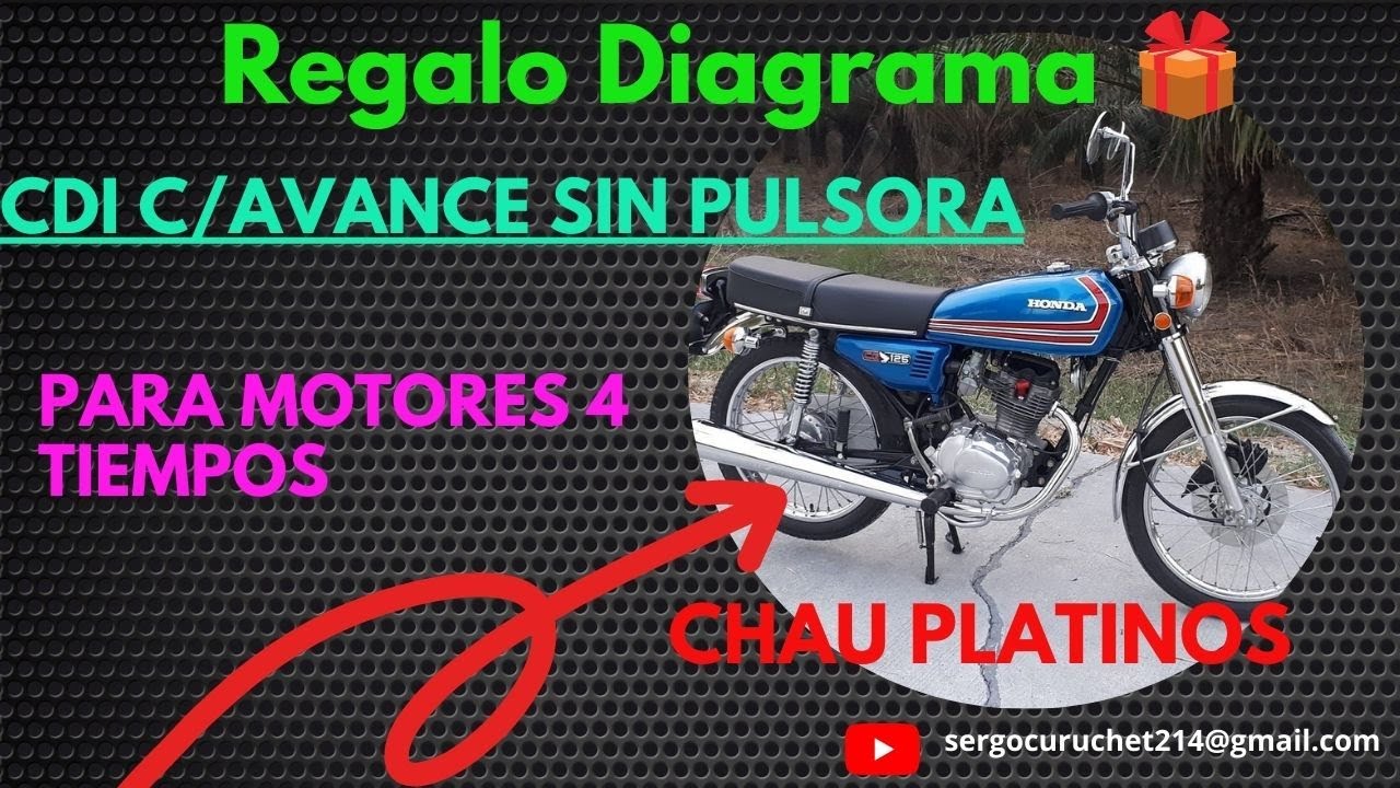 REGALO!!! CDI con avance sin pulsora.  🎁 diagrama y video de construcción. Honda CG125. Puesta punto