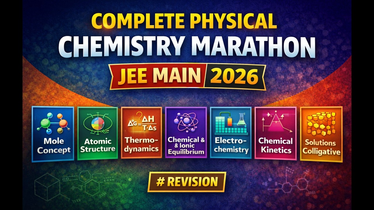 Physical Chemistry Complete Marathon | Full Syllabus Questions for JEE Main 2026 | NEET | BITSAT