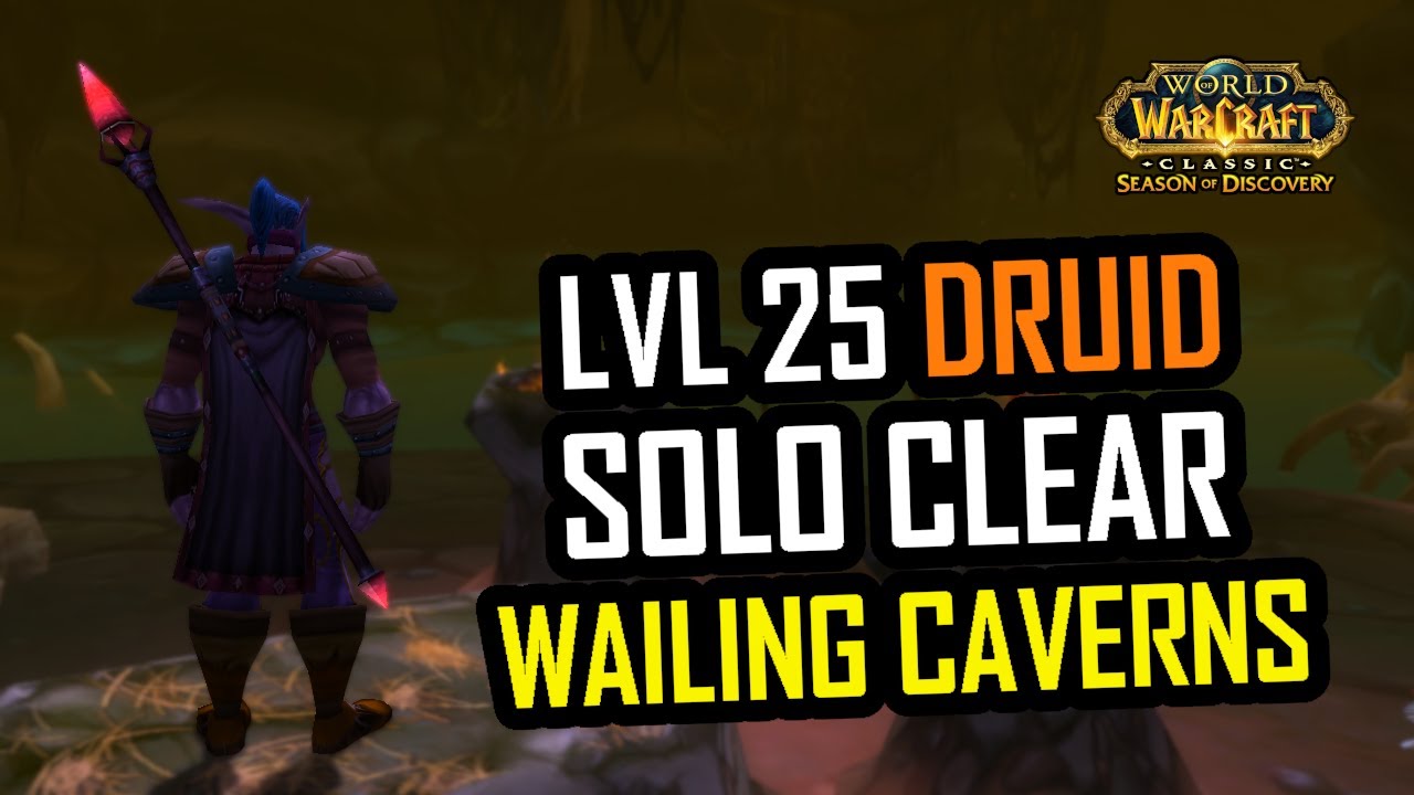 WoW Classic: Season of Discovery - Solo Wailing Caverns (lvl 25 Druid)