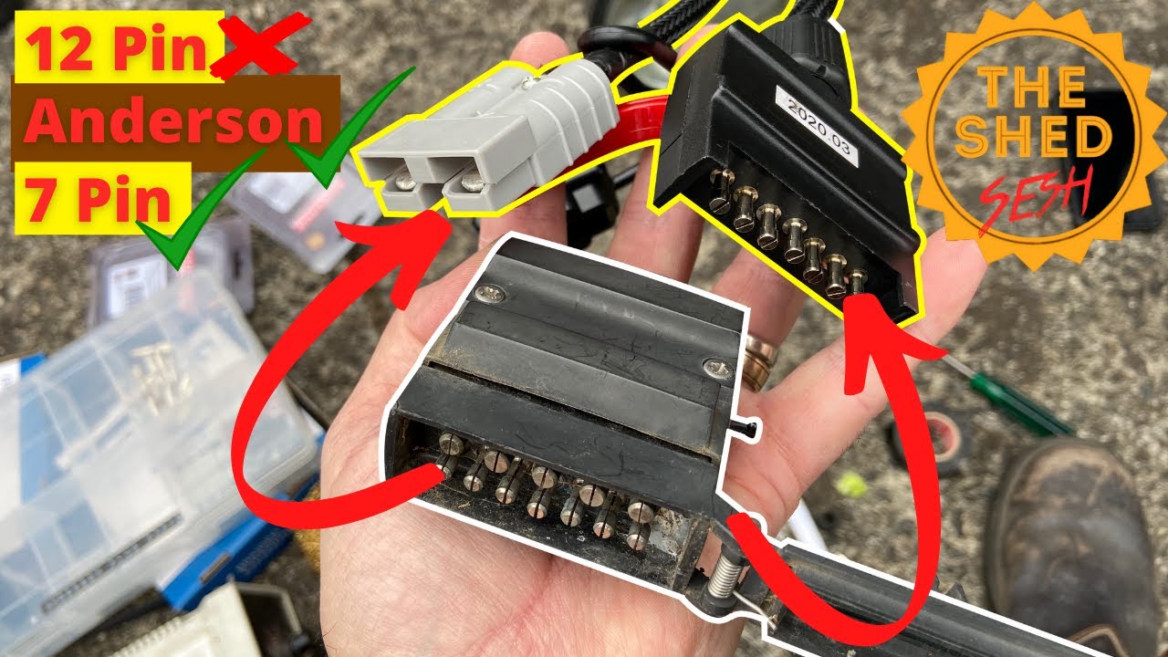 Wiring an Anderson plug and 7 pin connector for caravan / trailer | The Shed Sesh