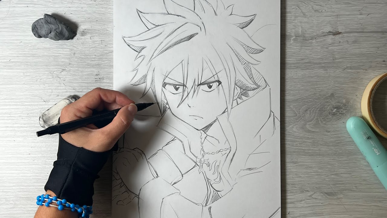How to Draw Gray Fullbuster from Fairy Tail - Step by Step